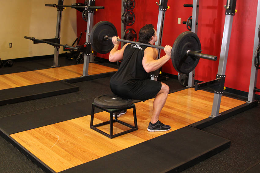 Barbell Squat To A Bench