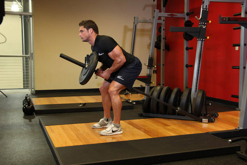 Bent Over Two-Arm Long Bar Row