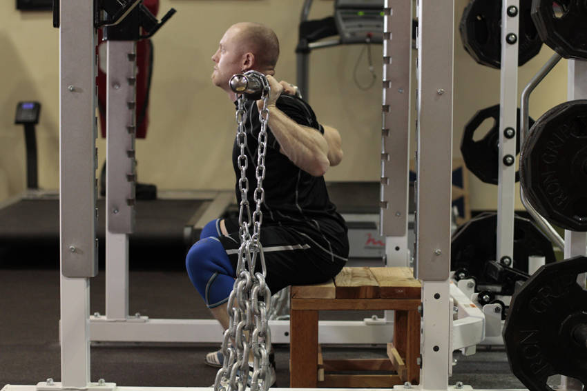 Box Squat with Chains