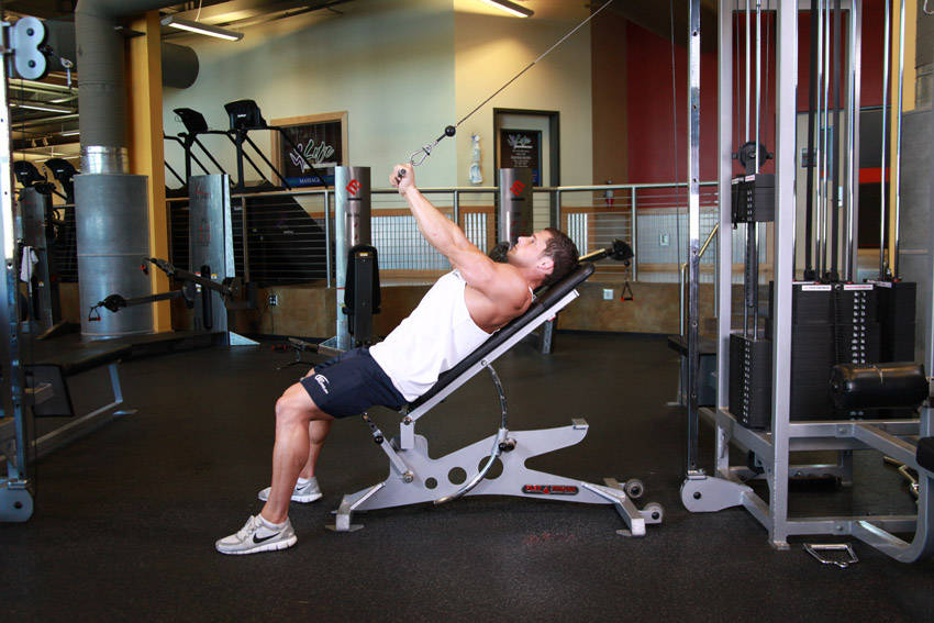 Cable Incline Triceps Extension