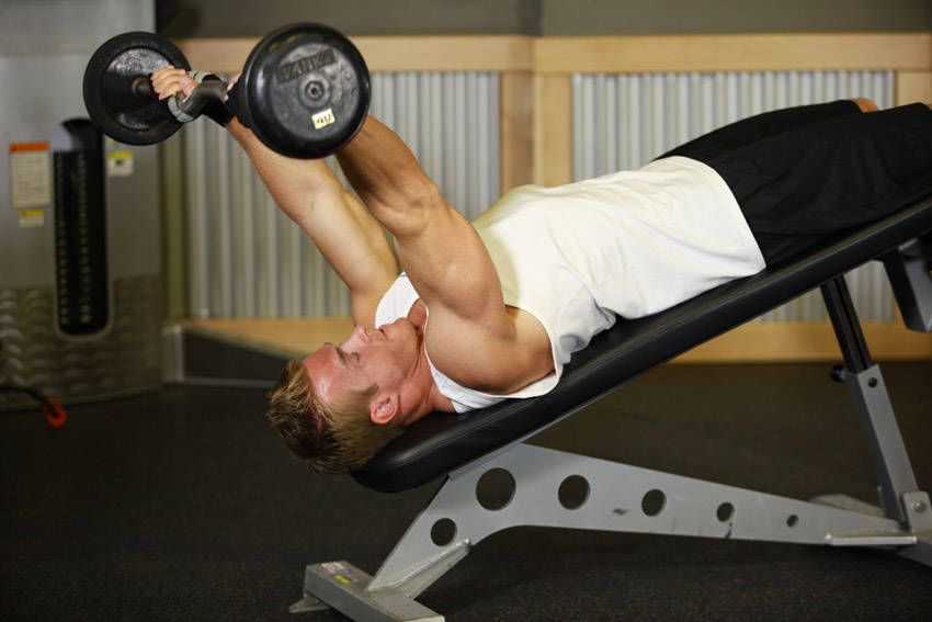 Decline EZ Bar Triceps Extension