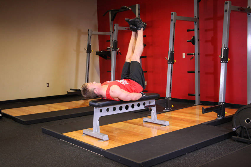 Flat Bench Lying Leg Raise