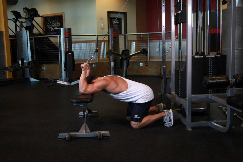 Kneeling Cable Triceps Extension