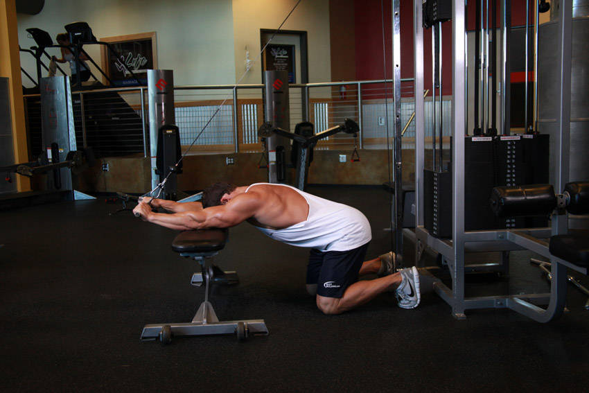 Kneeling Cable Triceps Extension