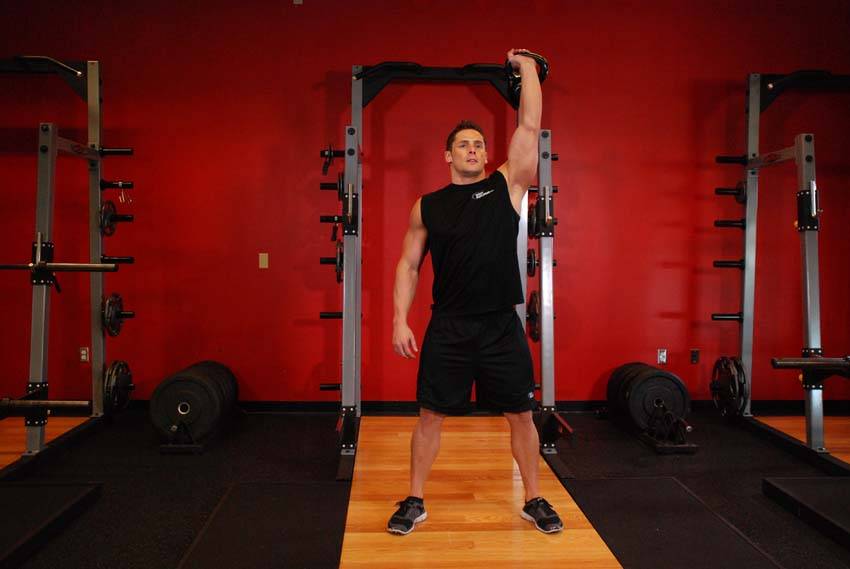 One-Arm Overhead Kettlebell Squats
