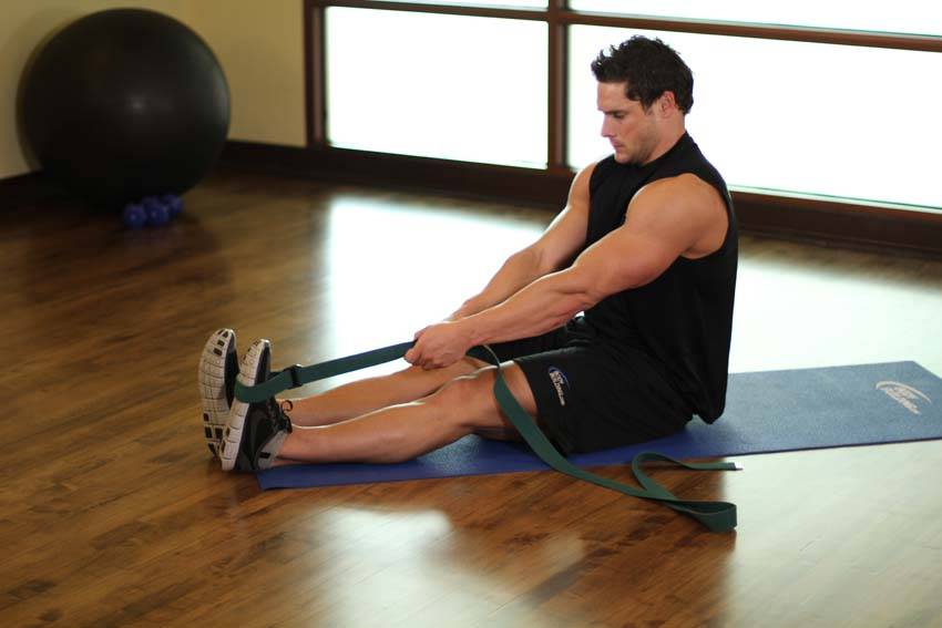 Seated Hamstring and Calf Stretch