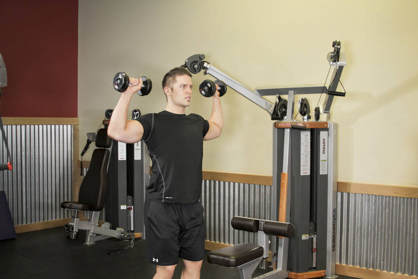 Standing Dumbbell Press