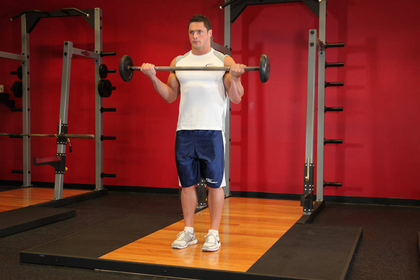 Wide-Grip Standing Barbell Curl